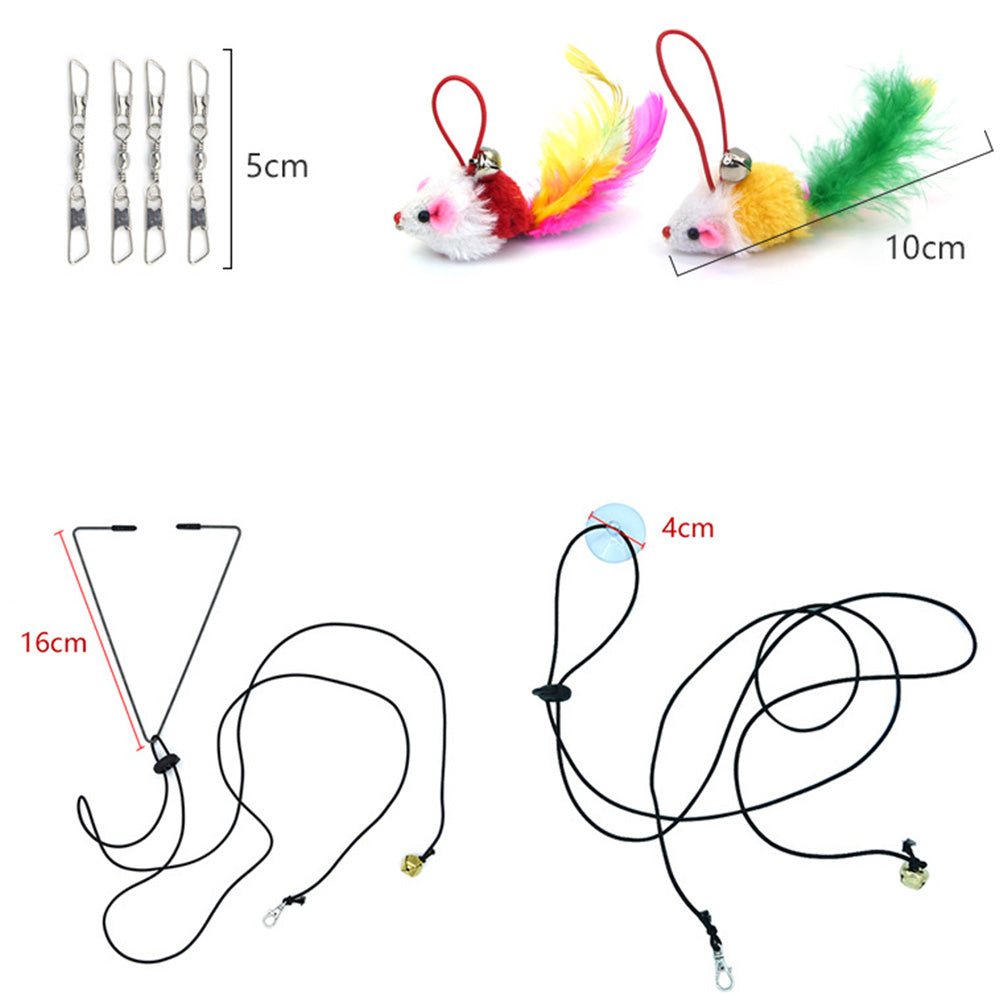 20Pcs Set Interactive Cat Feather Toys Pet Teaser Play Chase Kit