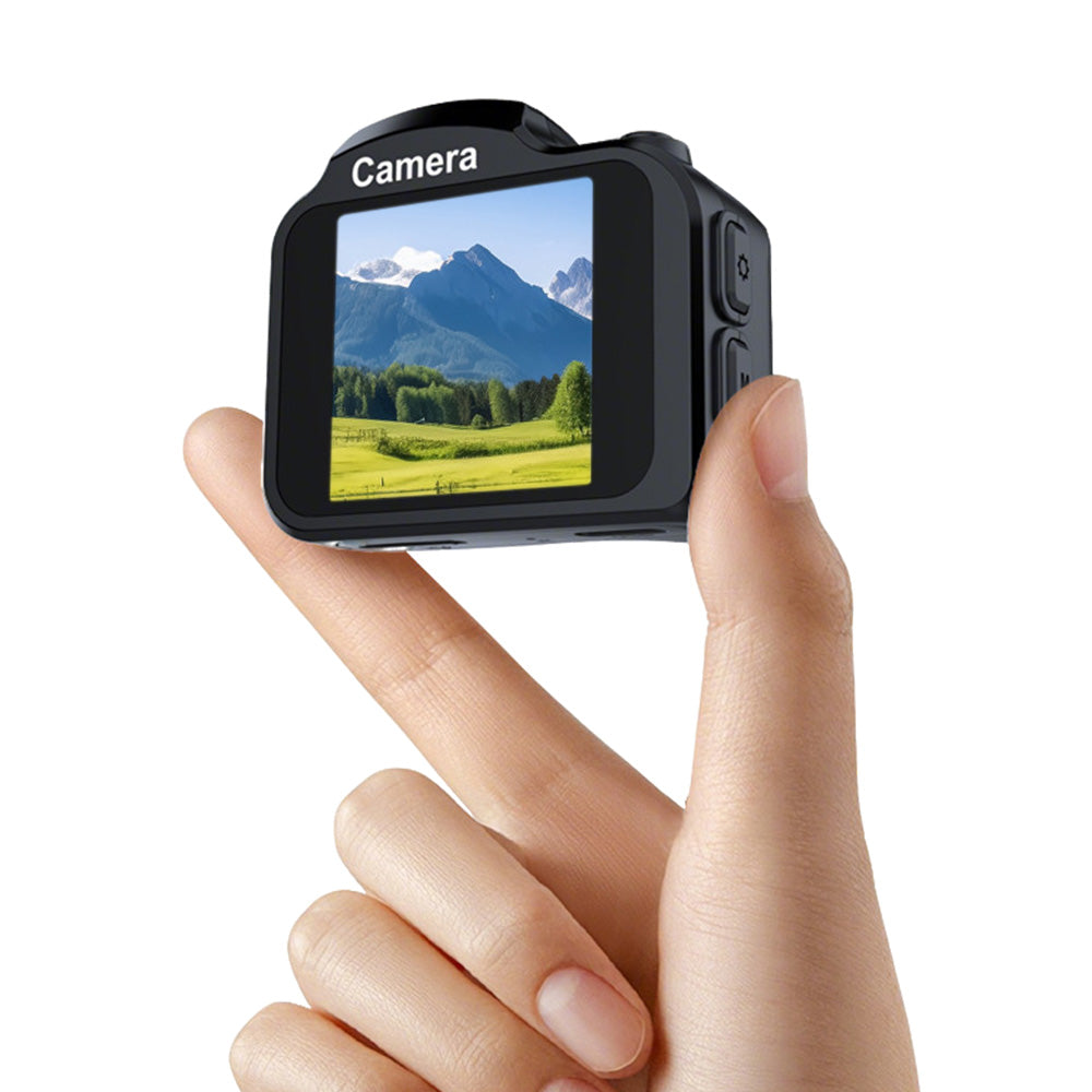Mini Keychain Camera 4K Digital Camera Pocket-Sized Camera for Birthdays Gifts -Black