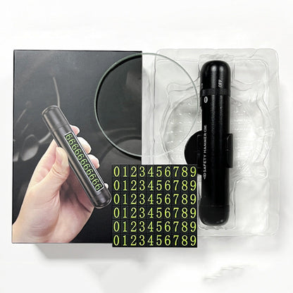 3-in-1 Car Safety Hammer ââ‚?Window Breaker  Seatbelt Cutter & Parking Sign Black