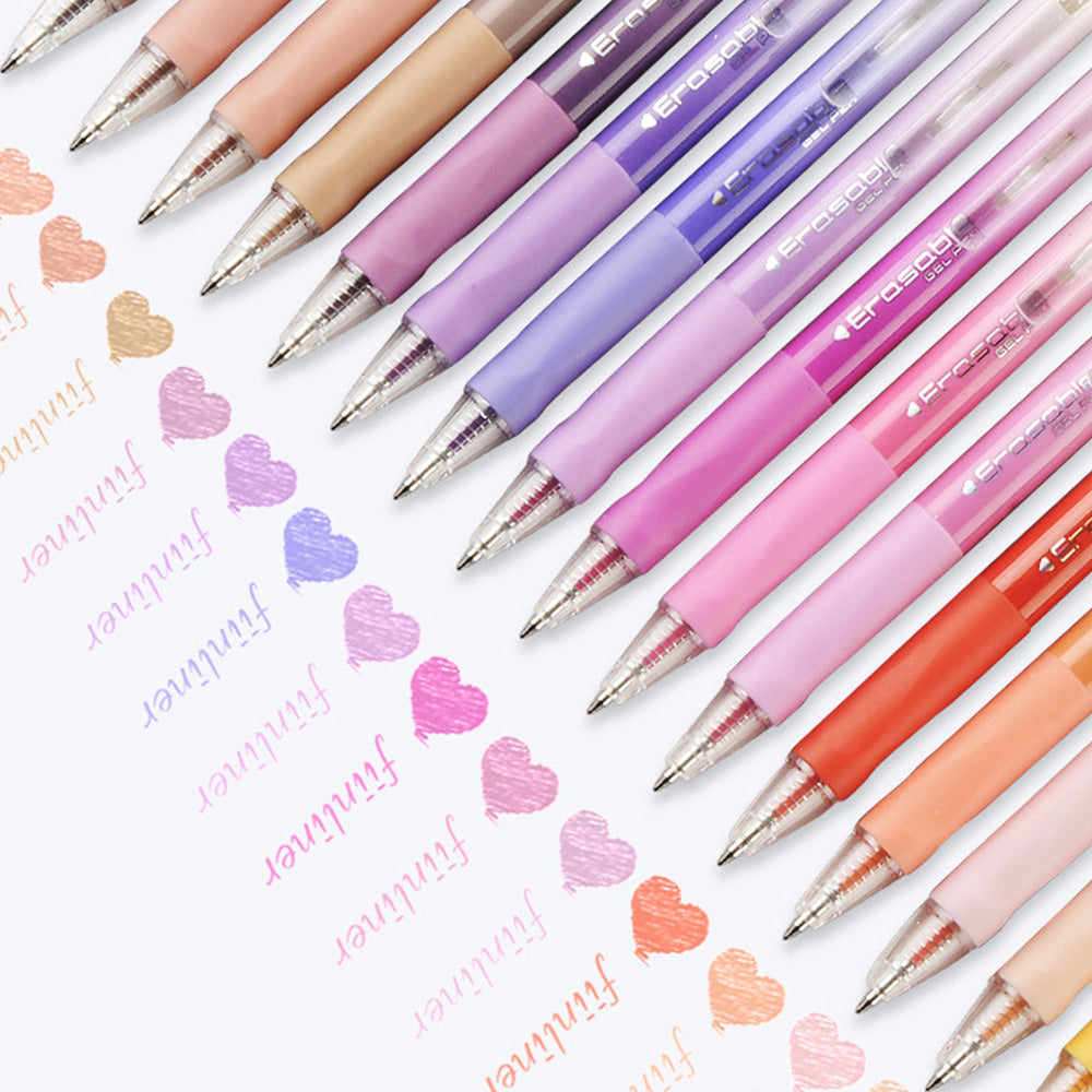 12-Piece Set Colorful Click-Erasable Gel Pen Set for Students School Office