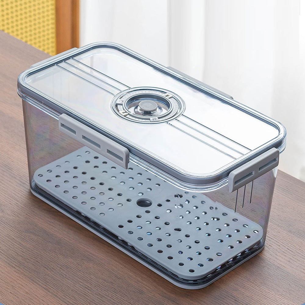 Transparent Bread Box with Timer Drainboard Lid