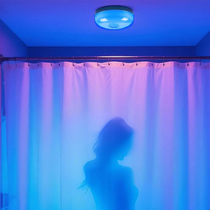 2 Piece Waterproof Shower Light with 12 RGB Colors Remote