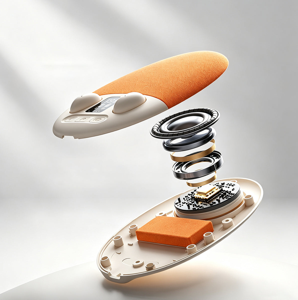 2 in 1 Under Pillow Sleep Speaker Bluetooth Headphones - Orange