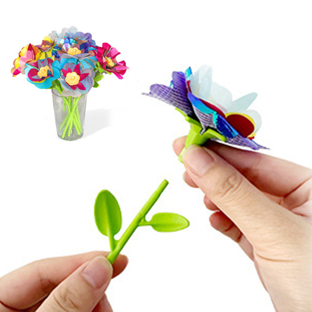 Fabric Flower Bouquets Toys DIY Craft Kits Toys For Kids Flowers Market Toy