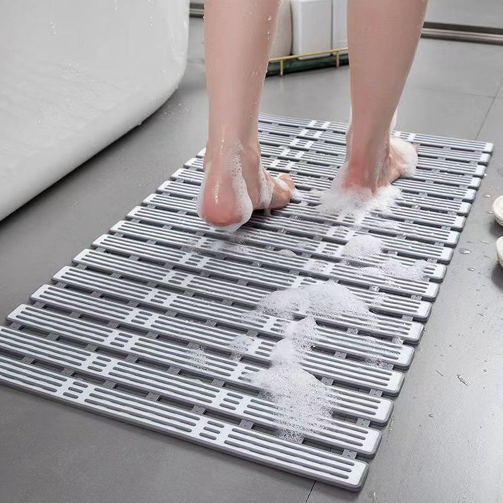 Non Slip Shower Mat with Suction Cups-Grey