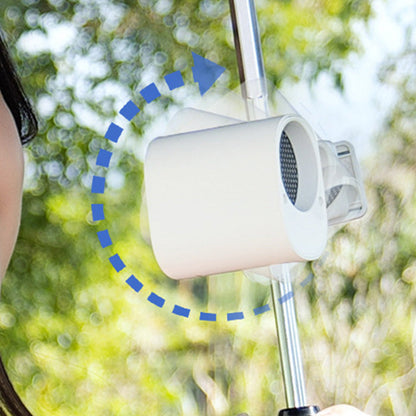 Car Clip-On Fan with LED Display ¨C 100-Speed Adjustable Portable Fan for Camping & Umbrella Use