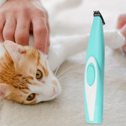 Mini Pet Hair Trimmer with LED Light for Paw Face Grooming