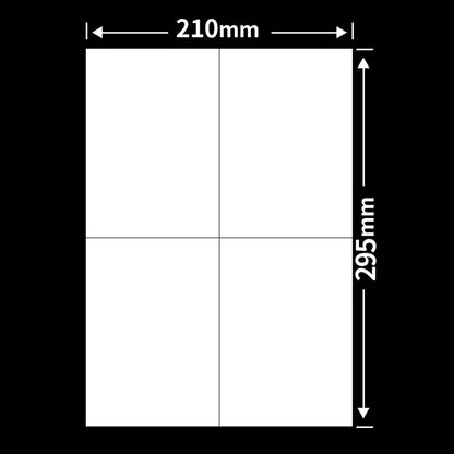 100 Pieces A4 Matte Self Adhesive Label Paper for Inkjet Laser Printers