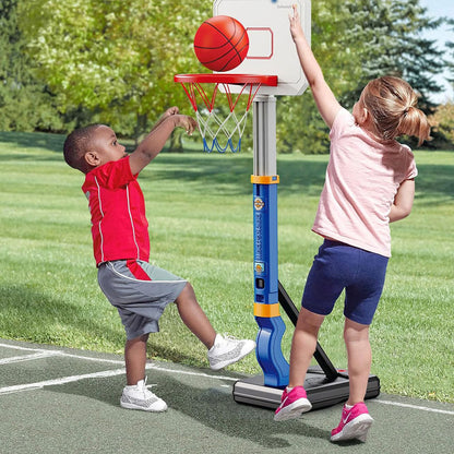 Kids Basketball Training Hoop Height Adjustable Basketball Hoop Set for Indoor  Outdoor Playing Blue