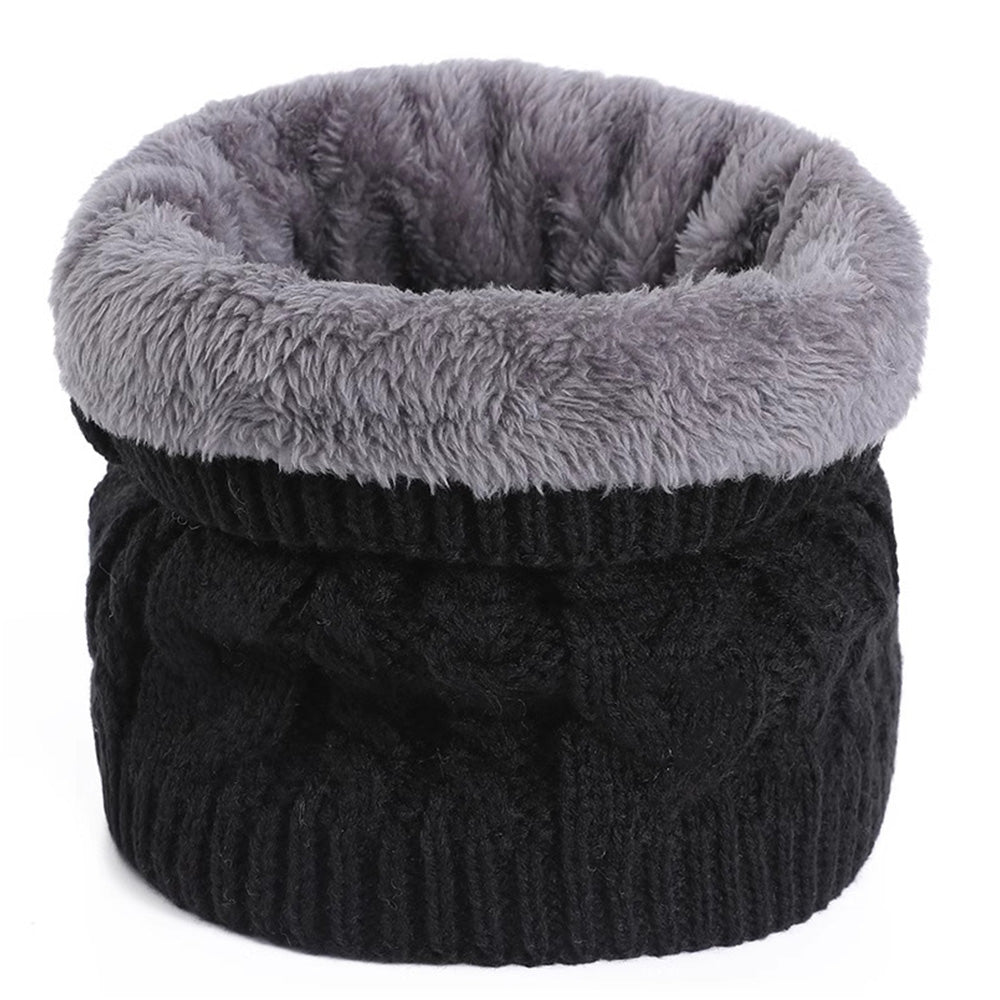 Winter Neck Gaiter Fleece Thick Neck Warmer Cover Ski Gaiters for Men Women-Black