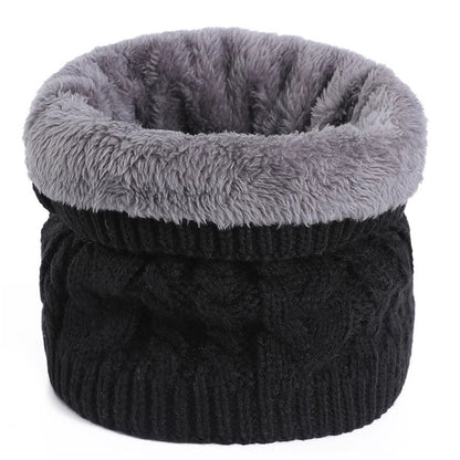 Winter Neck Gaiter Fleece Thick Neck Warmer Cover Ski Gaiters for Men Women-Black