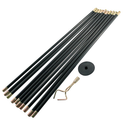 12 Piece Flexible Chimney Brush Set Drain Cleaner Rods for Pipe Dryer Vent Cleaning