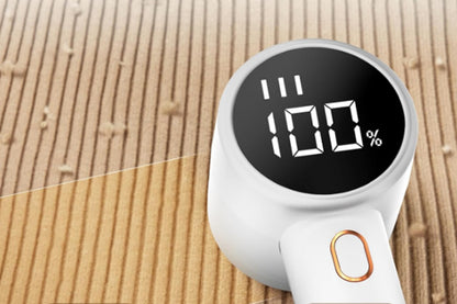 Lint Pill Remover Battery Operated Fabric Shaver for Remove Fabric with Digital Display-White