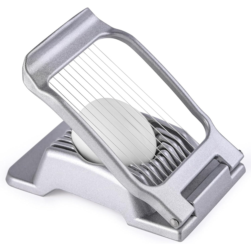 Aluminum Alloy Egg Slicer for Hard Boiled Eggs Strawberry Slicer for Sandwiches-Silver