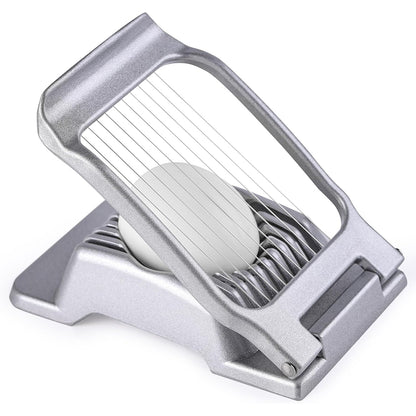 Aluminum Alloy Egg Slicer for Hard Boiled Eggs Strawberry Slicer for Sandwiches-Silver