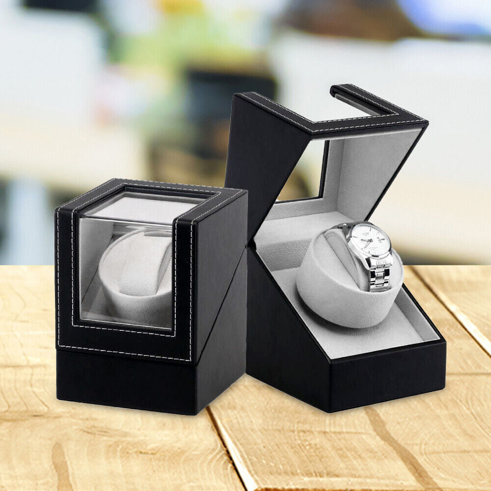Automatic Watch Winder PU Leather Storage and Display Box