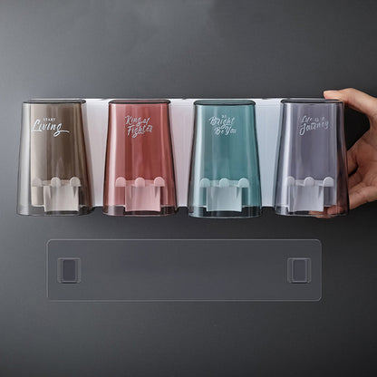 Toothbrush Holders for Bathrooms with Automatic Toothpaste Squeezer