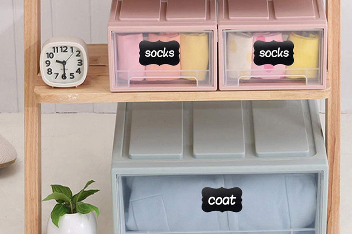 300 Water-Resistant Chalkboard Label Stickers