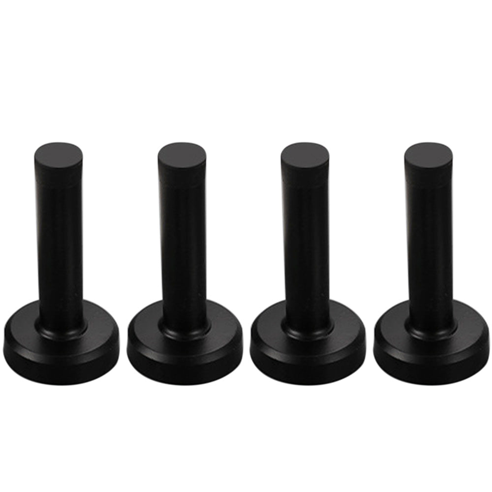 4 Pack Stainless Steel Door Stop-Black
