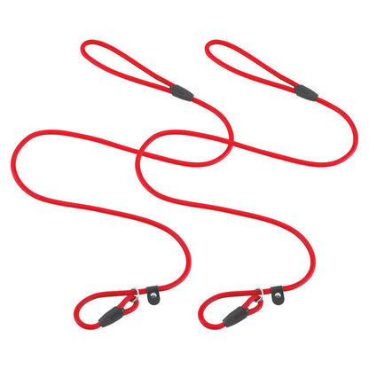 2 Pack 1.4M Pet Training Leash Slip Lead Pets Nylon Rope - Red