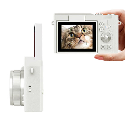 4K 64MP Vlogging Camera with Flip Screen & 16X Digital Zoom White