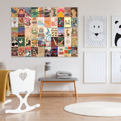 Set of 50Pcs Y2k Retro Posters Aesthetic Wallpaper Downtown Girl Room Decor