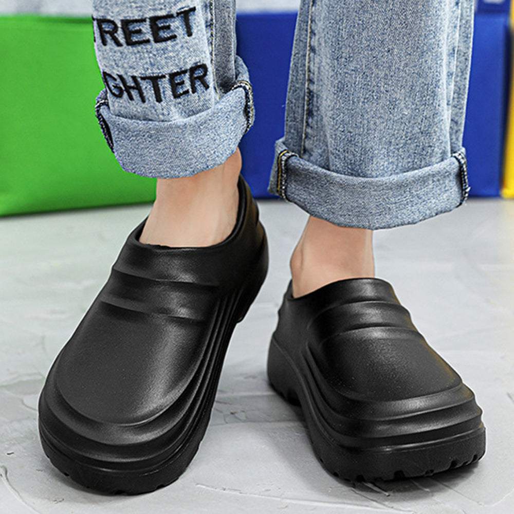 Chef Shoes Non Slip Kitchen Work Clogs Wear Resistant Chef Clogs Black
