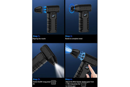 Compressed Air Duster 130000RPM Electric Air Blower for Computer Keyboard