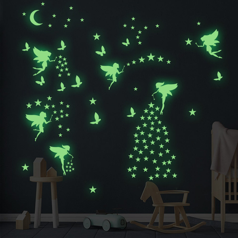 Luminous Wall Stickers Glow in Dark Wall Decorative Wall Decals for Baby Children Room-Style 4