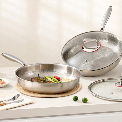 Stainless Steel Frying Pan Nonstick PFAS Free Oven for All Stoves