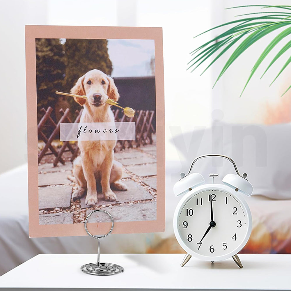 30Pcs Set Table Number Holders Place Card Name Menu Clips Table Sign Holders for Wedding Party Silver