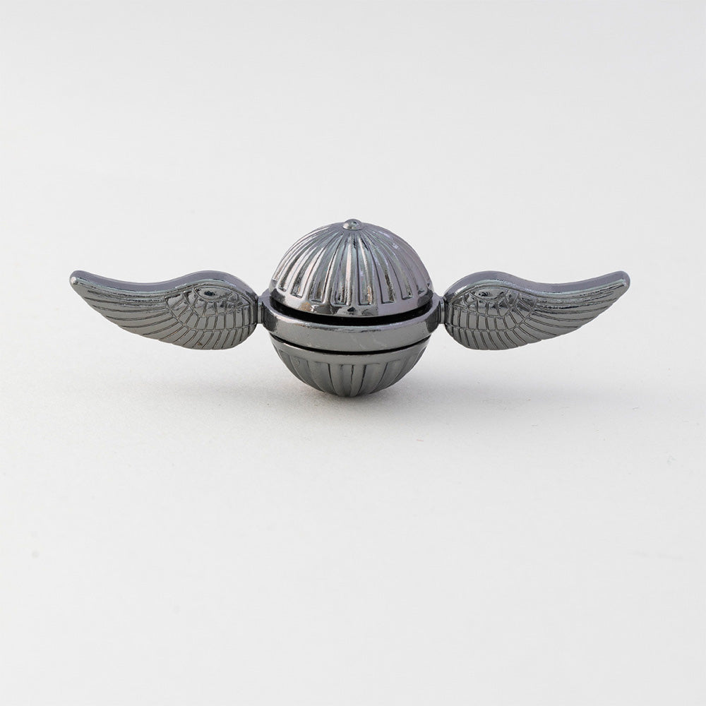 2Pcs Fidget Sphere Spinner Desk Spinning Toy Wings Finger Hand Spinner Black