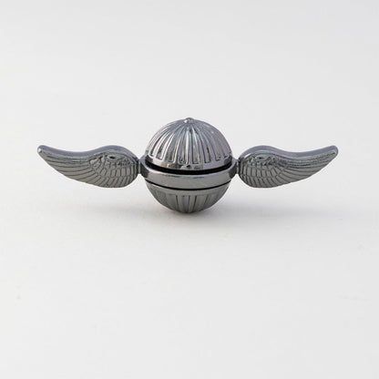 2Pcs Fidget Sphere Spinner Desk Spinning Toy Wings Finger Hand Spinner Black