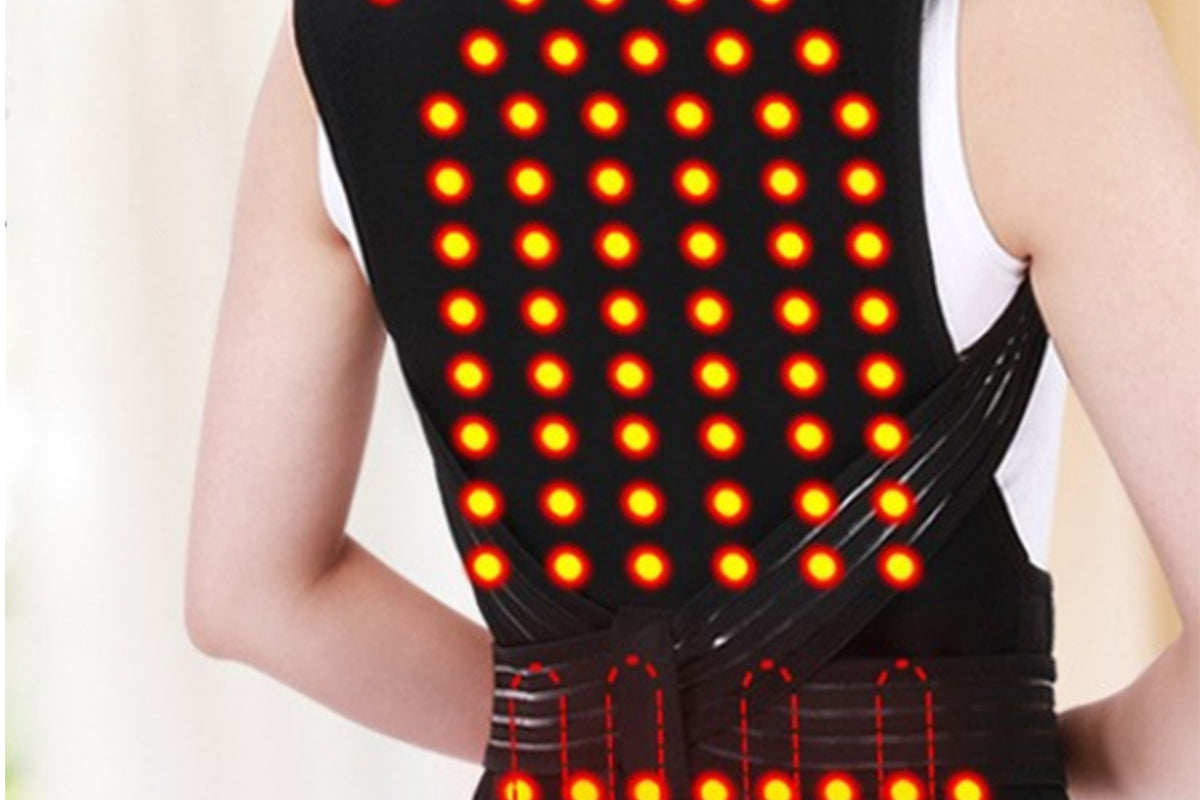 2Pcs  Self Heating Belt Lumbar Lower Back Support Brace For Therapy Pain Relief