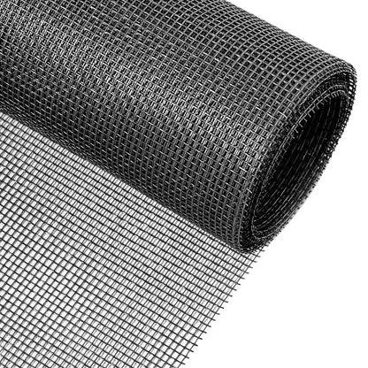 DIY Window Screen Repair Kit Fiberglass Mesh with Tools-Black