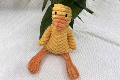 Cute Pet Dog Chew Toy Squeaker Squeaky Soft Plush Play Sound Puppy Teeth Toy-Duck