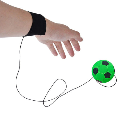 Rubber Ball Kids Sport Elastic Wrist Bounce Ball - Green Football