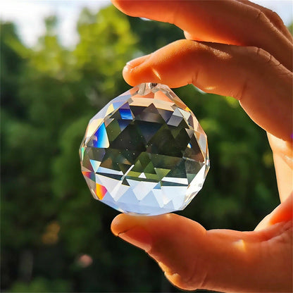 10Pcs Set Glass Ball Prism Pendants Chandelier Hanging Sun Catchers Home Room Decor
