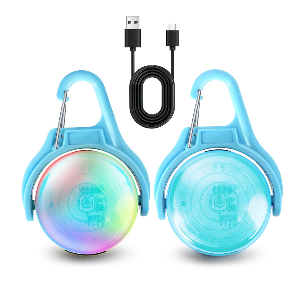 4-Mode Dog Collar Light for Night Walking Rechargeable Pet Collar LED Light Blue