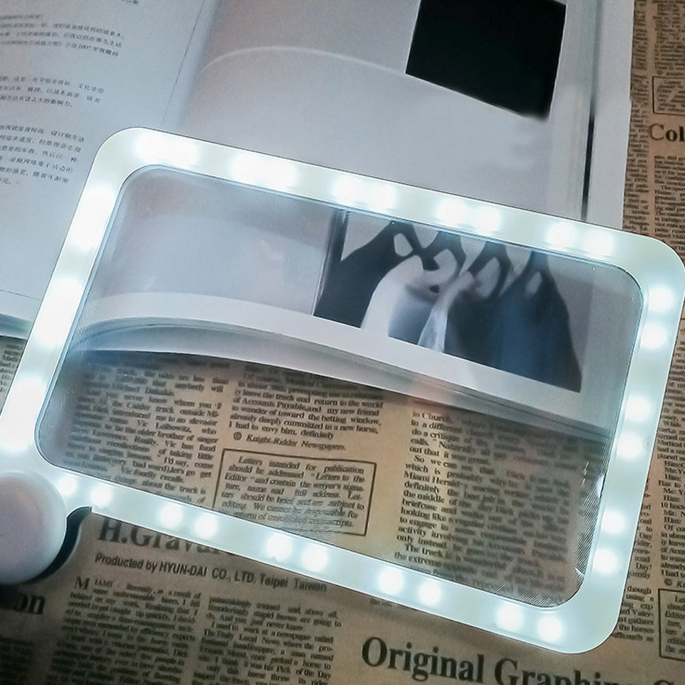 5X Magnifying Glass with Light Folding Handheld Magnifier for Seniors Low Vision Reading Inspection