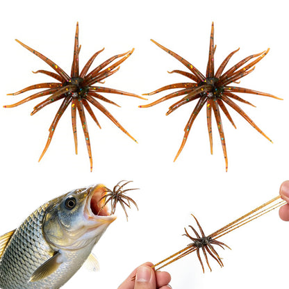 2 PCS Lifelike Floating Sea Urchin Soft Bait- Brown