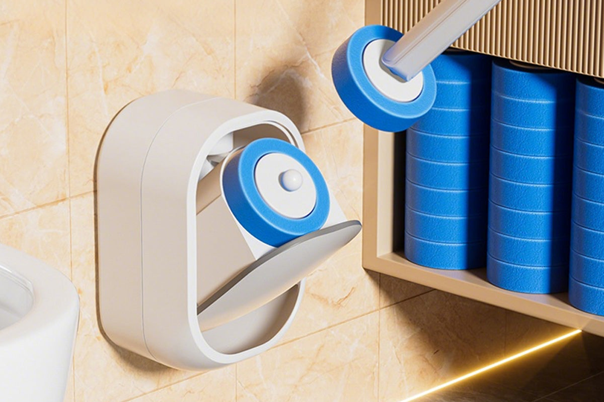 Toilet Bowl Brush Set with 30 Piece Wand Refills