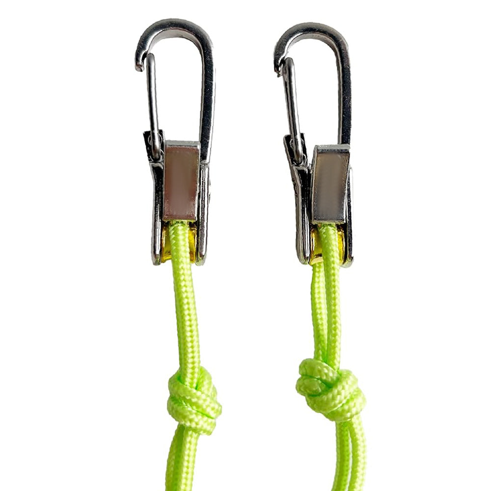6 piece Guyline Tightener Camping Rope Lock Set-Green