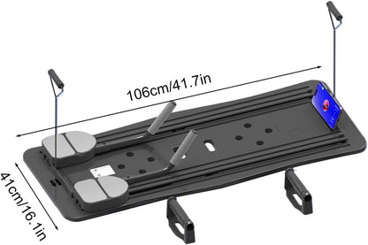 Pilates Machine Foldable 5-in-1 Portable Pilates Board with Elbow Support Home Gym Equipment for Weight Loss Training -Black