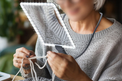 10X Magnifying Glass with Lights Flexible Gooseneck Magnifiers for Seniors-Grey