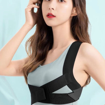 Adjustable Posture Corrector for Back Shoulder Brace Back Support Belt Black
