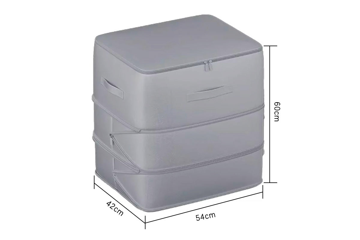 3 Layer Ultra Space Saving Self Compression Organizer Heavy Duty Moving Storage Bag-Grey