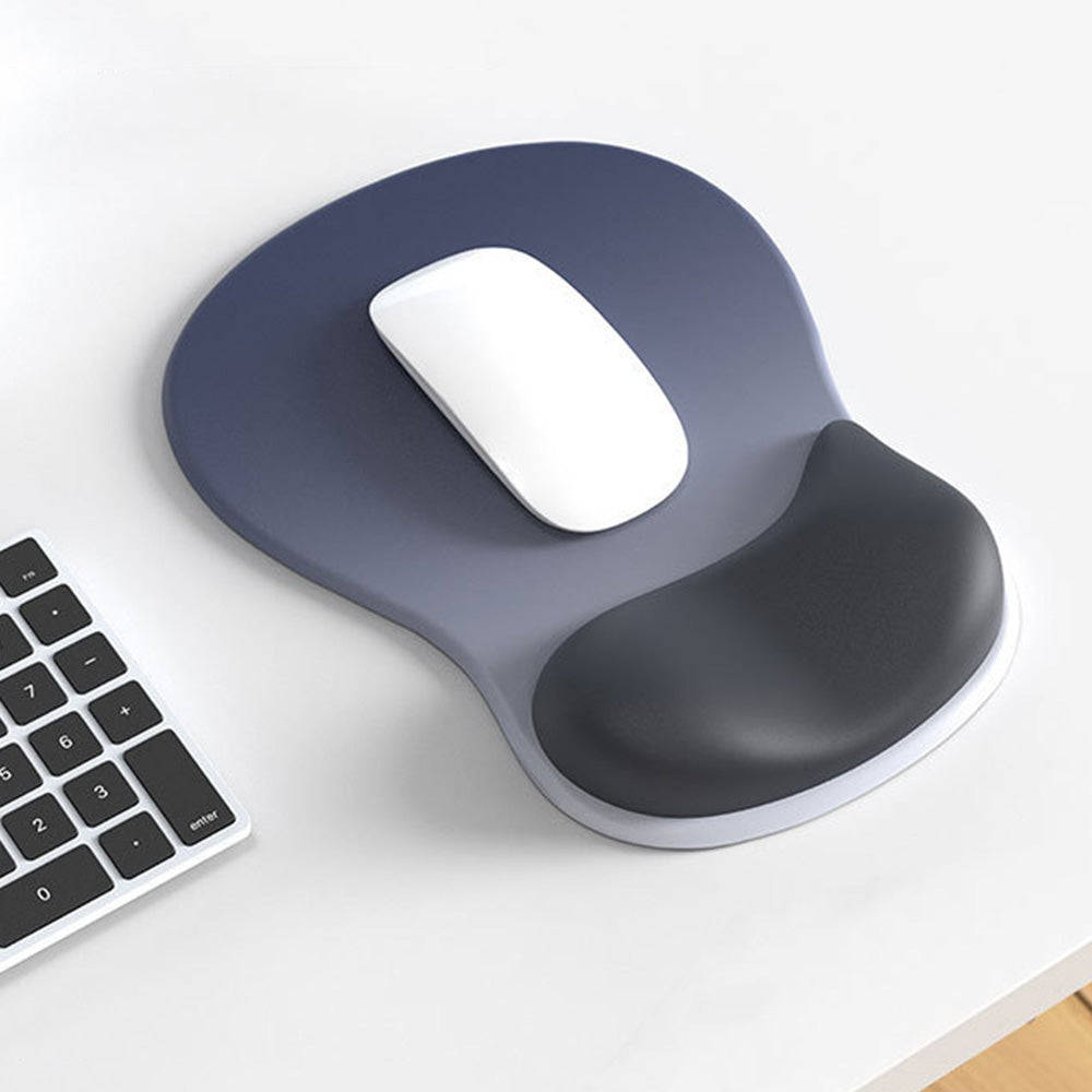 Gel Wrist Rest Mouse Pad Non-Slip Ergonomic Mouse Mat for Computer and Laptop Blue