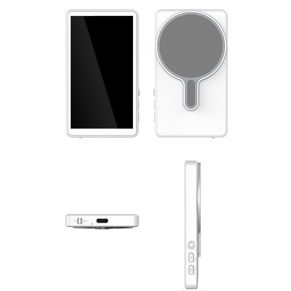 WiFi Vlog Selfie Monitor Screen 3-Mode Back Camera Monitor for Vlog Live Stream Compatible with iPhone and Android White