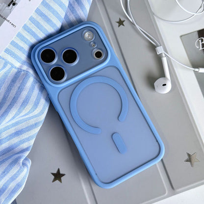 Frosted Easy Attached Camera Protection Case for iPhone 18 Pro Max - Blue